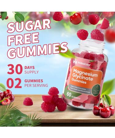 Magnesium Glycinate Gummies 400mg, Sugar Free Magnesium Supplement w/Ashwagandha, Zinc, Vegan Magnesium Glycinate Supplement for Adults - 120 Cherry Gummies Cherry 60 Count (Pack of 2) - Buy Online on GoSupps.com
