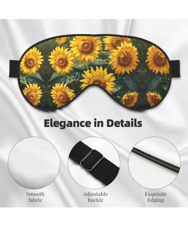 Yellow Sunflowers Sleep Mask | Adjustable Breathable & Stylish Eye Mask for Ultimate Comfort - Buy Online on GoSupps.com
