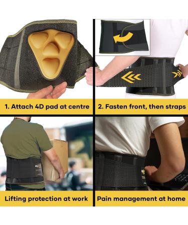 MEDiBrace Plus Back Support Belt with Lumbar Pad - Small (21-30 inches) - Medical Grade Relief for Lower Back Pain, Sciatica, and Posture - Men and Women - Buy Online on GoSupps.com