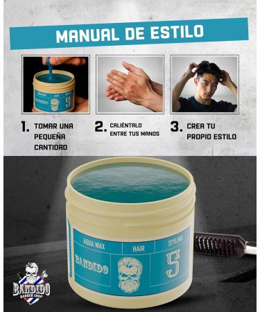  Bandido Bandido Hair Wax Blue 5 Men's medium hold hair wax shiny wet look Styling wax with fruity fragrance Styling fiber - Buy Online on GoSupps.com