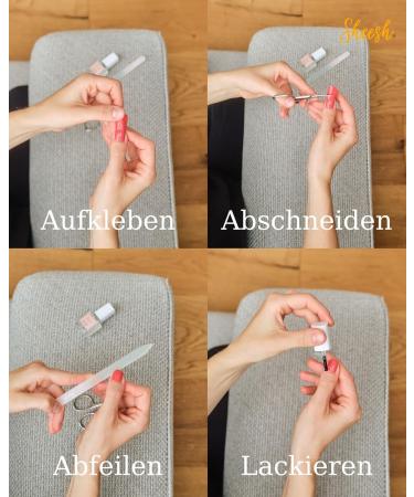 Sheesh Cloudy Sky Nail Foils | 26 Self-Adhesive Nail Wraps for Perfect Manicure | Premium Nail Polish Foils in Trend Colors 2023 - Buy Online on GoSupps.com