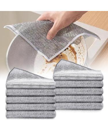 Plushzen Dish Cloths Plushzen Wire Dishcloth Acssart Non-Scratch Wire Dishcloth Voguedex Multipurpose Wire Miracle Cleaning Cloths Multipurpose Wire Dishwashing Rags for Wet and Dry (10pc) - Buy Online on GoSupps.com