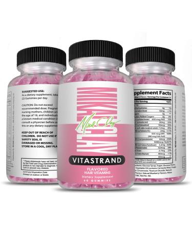 VitaStrand Flavored Hair Vitamin (Gummies): A Proven Hair Loss Prevention Product for Healthy Hair Growth 60ct Gummies- Promotes Hair Fullness Strength and Vitality