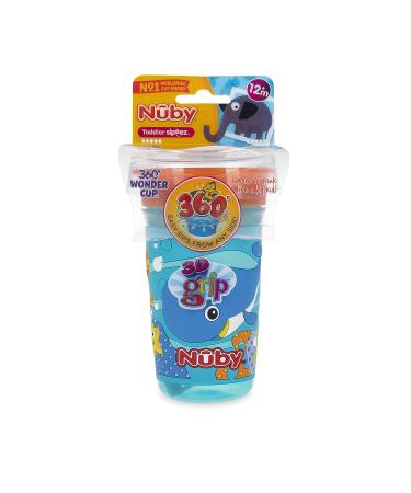 Nuby 360 Degree Easy Sip Wonder Cup 10 Oz with Printed Silicone Sleeve - Whale Design | Buy Online - Buy Online on GoSupps.com