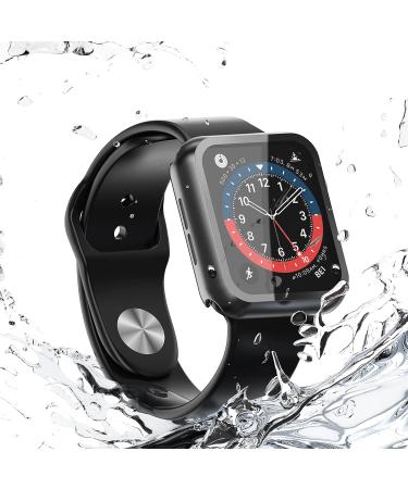 Misxi Waterproof Hard Case with Tempered Glass for Apple Watch Series 6/SE/5/4 40mm - Durable Protective Cover with Screen Protector (2-Pack) Matte Black - Buy Online on GoSupps.com
