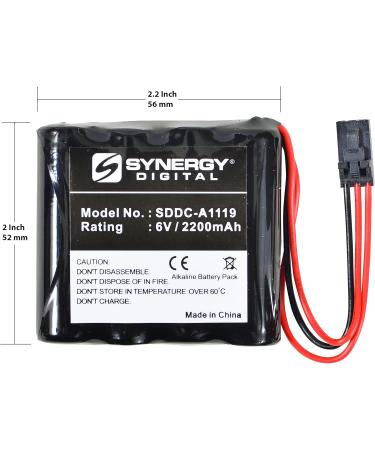 Buy Synergy Digital Door Lock Battery - 6V 2200mAh Compatible with Stanley Security VPDBB | Ultra High Capacity Replacement for Interstate DRY0048 - Buy Online on GoSupps.com