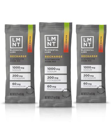 LMNT Keto Electrolyte Powder Packets | Paleo Hydration Powder | No Sugar, No Artificial Ingredients | Mango Chili | 30 Stick Packs Mango Chile 30 Count (Pack of 1)