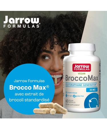 Jarrow Formulas BroccoMax with Broccoli Seed Extract 60 Vegan Lab Tested Vegetarian Gluten Free Non-GMO - Buy Online on GoSupps.com