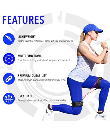Leg Speed & Agility Resistance Bands - Enhance Athletic Performance & Fitness for All Ages - 4 Levels Stretch Strap Digital Training Series - Buy Online on GoSupps.com