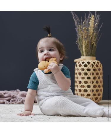 Kaloo Petit Calme Octopus Bite Ring - Natural Rubber Ergonomic & Soft 10 cm - Ideal for Babies from Birth - Orange (K970705) - Buy Online on GoSupps.com