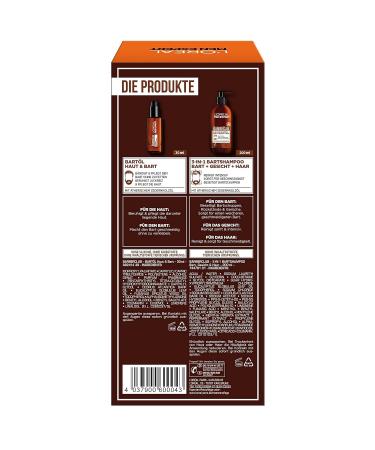 L'Or al Men Expert Beard Care Set - Gift Set with Beard Shampoo & Oil Cedar Wood - 200ml & 30ml for Men - Buy Online on GoSupps.com