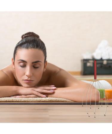 Relaxdays Gold Head Massager - 12 Arm Metal Head Scratcher for Ultimate Relaxation - Buy Online on GoSupps.com