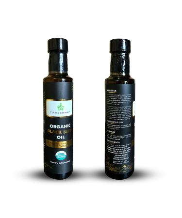 USDA Organic Black Seed Oil 8.4 Fl Oz Certified 100% Virgin, Cold Pressed, Glass Bottle, Omega 3 6 9 - Nigella Sativa Black Cumin - Antioxidant for Immune Support, Joints, Digestion, Hair & Skin