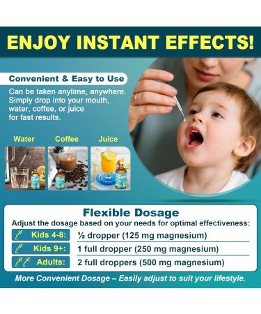 Magnesium Glycinate Liquid Drops for Kids Adults with GABA Ashwagandha L-Theanine Vitamin D3 B6 Saffron for Brain Calm Muscle Relaxation Mood Zzz- Calm Magnesium Supplement Vegan 2 Pack - Buy Online on GoSupps.com