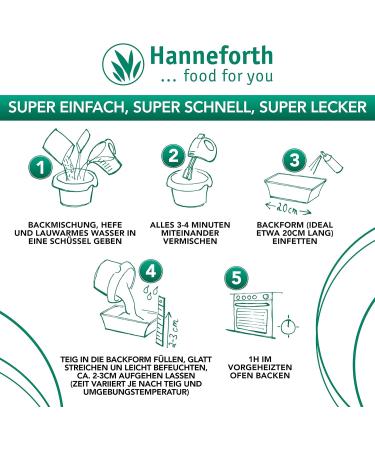 Glutenfree baking mix country bread 6 x 400g Hanneforth - Buy Online on GoSupps.com