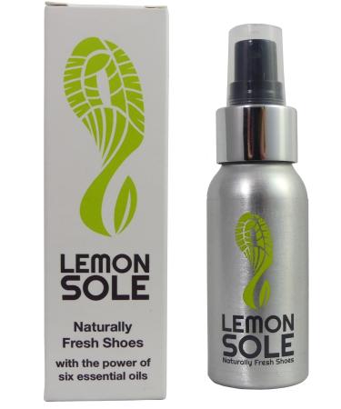 Lemon Sole Natural Shoe Freshener & Deodoriser Freshening Shoe Spray with 6 Powerful Essential Oils for Long-Term Odour Control Designed for Sports Fresh Lemon Scent 60ml