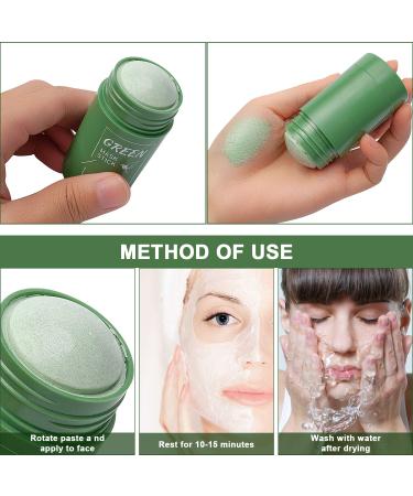 Green Tea Purifying Clay Stick Mask - Oil Control & Deep Cleansing | 2pcs for All Skin Types | Men's Facial Care - Buy Online on GoSupps.com