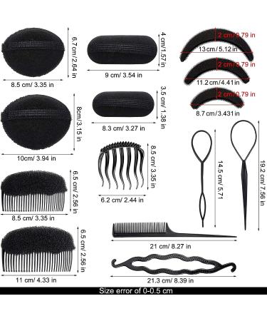 16-Piece Hair Bump Sponge Set for Volume Insert and Styling | Hair Braiding Tool Kit for Women and Girls - Buy Online on GoSupps.com