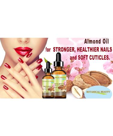 Botanical Beauty Sweet Almond Oil - 100% Pure Natural Virgin Unrefined Cold Pressed Carrier Oil for Face Skin Body Hair & Nails - 4 Fl. oz (120 ml) - Ideal for Massage & Skincare - Buy Online on GoSupps.com