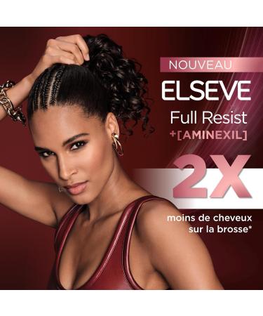 L'Or al Paris - Strength Booster Shampoo for Weakened Hair - Strengthened Lengths Less Visible Scalp - Enriched with Aminexil + Caffeine + Arginine - Elseve Full Resist - 300 ml - Buy Online on GoSupps.com