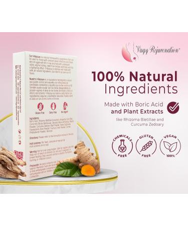 V-Rescue 500 mg Boric Acid Suppositories - 14 Feminine Health Vaginal Suppositories | International Shipping Available - Buy Online on GoSupps.com