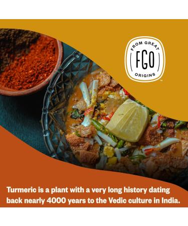 FGO Organic Turmeric Powder w/Curcumin 100% Raw from India 16oz (Pack of 1) - Buy Online on GoSupps.com