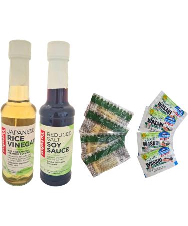 Sushi Kit Sushi Making Kit for DIY Sushi at Home contains Sushi Rice Rice Vinegar Soya Sauce Rolling Mat Wasabi Pickled Ginger Nori and Chopsticks - Complete Set - Buy Online on GoSupps.com