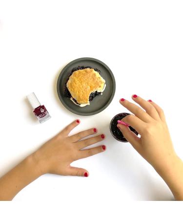 Miss Nella JAZZBERRY JAM Glitter Plum Nail Polish for Kids - Non-Toxic, Odour Free, Water Based Formula - Safe and Easy Peel Off for Children and Toddlers - Buy Online on GoSupps.com