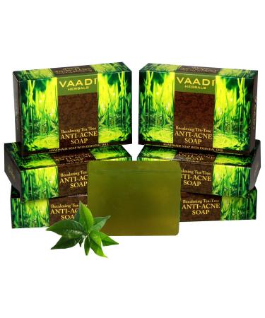 Vaadi Herbals Tea Tree Soap - Anti Acne Therapy 75g x 6 | Natural Skin Care for Clearer Skin | International Shipping Available - Buy Online on GoSupps.com