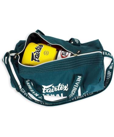 Fairtex BAG9 Retro Style Barrel Bag - Green | Thai Boxing Heavy Gym Bag for Muay Thai MMA - Buy Online on GoSupps.com