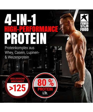 Powerstar Super Hi Pro 128 - Multi-Component Protein Powder Mango Lassi 1kg | 80% Protein | Muscle Building | Low Carb Shake - Buy Online on GoSupps.com