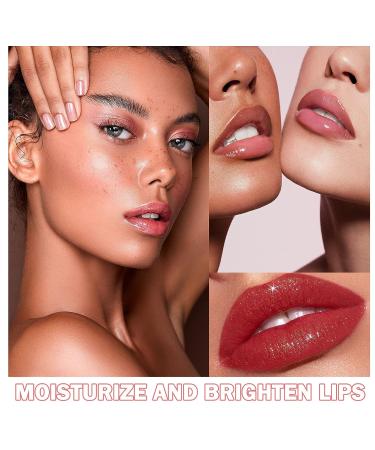 Hydrating Lip Gloss Set for Women - Plumping, Moisturizing, and Waterproof Lip Care in 4 Shades (Set A) - Buy Online on GoSupps.com