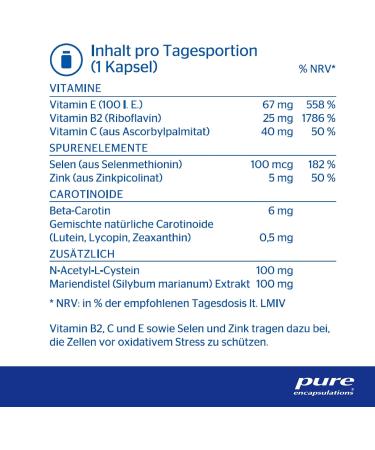 Pure Encapsulations Antioxidant Formula 120 Capsules | Boost Immunity & Support Health | International Shipping - Buy Online on GoSupps.com