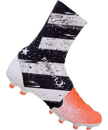 FITSPORT Football Spats - Cleat Socks for Football, Soccer, Baseball & Softball - Black & White (Small-Medium) - Buy Online on GoSupps.com
