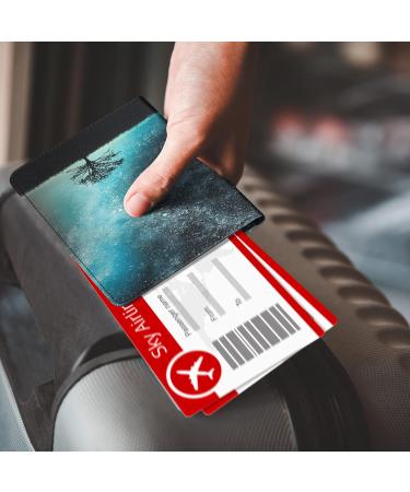 KWMobile Vaccination Pass Cover | Synthetic Leather Protector for Vaccination Card | Children's & Adults' Covers in Blue Gray Black Galaxy & Tree Designs - Buy Online on GoSupps.com