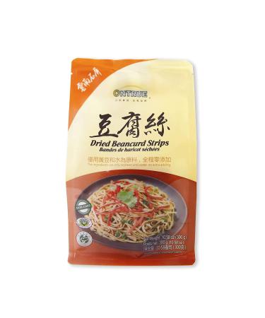 ONTRUE Dried Beancurd Strips & Soybean Noodle - Vegan and Protein-Rich - Non-GMO - 10.58 Oz (Pack of 2) - Buy Online on GoSupps.com