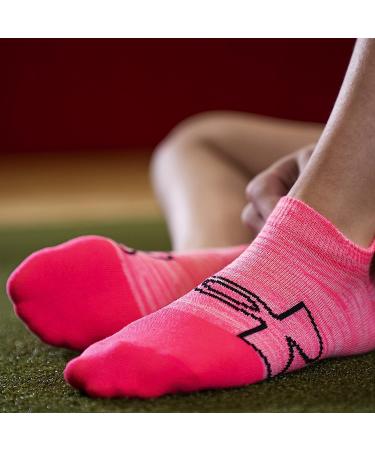 Under Armour Youth Essential 2.0 Lightweight No Show Socks - 6 Pack, Small, Lipstick Pink Assorted - Buy Online on GoSupps.com