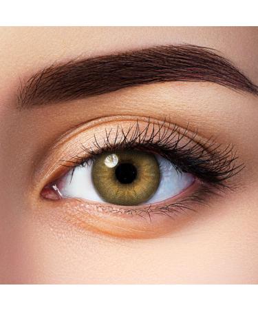 Aricona colored contact lenses with starch honey -brown -1.50 diopters brilliant eye color & clear view with the natural color lenses for glasses wearers with premium hydrogel -1.50 - Buy Online on GoSupps.com