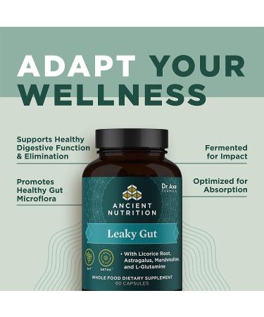 Ancient Nutrition Gut Health Supplement | Leaky Gut Capsules with Licorice Root, Astragalus, Marshmallow & L-Glutamine | Gluten Free | Paleo & Keto Friendly | 60 Ct - Buy Online on GoSupps.com