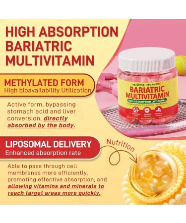 Liposomal Methylated Bariatric Multivitamin Gummies with Iron for Women & Men High Absorption Multivitamin w/CoQ 10 Probiotic Digestive Enzymes Support Gastric Bypass & Sleeve Recover Energy 1Pack - Buy Online on GoSupps.com