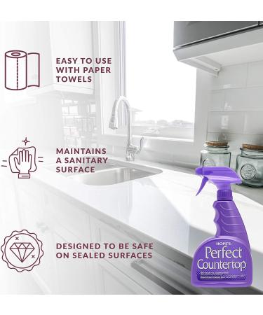 Hope's 22oz Streak-Free Multi-Surface Cleaning Spray for Stone, Laminate, Corian, Granite, Quartz, Marble - Pack of 2 - Buy Online on GoSupps.com
