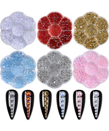 Fashion Half Beads Nail Art Decorations In Various Show Your Charm For Women And Girls Nail Art Accessories Multi-Color - Buy Online on GoSupps.com