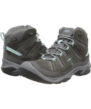 KEEN Women's Circadia Mid Waterproof Hiking Boots 9.5 Steel Grey/Cloud Blue - Buy Online on GoSupps.com