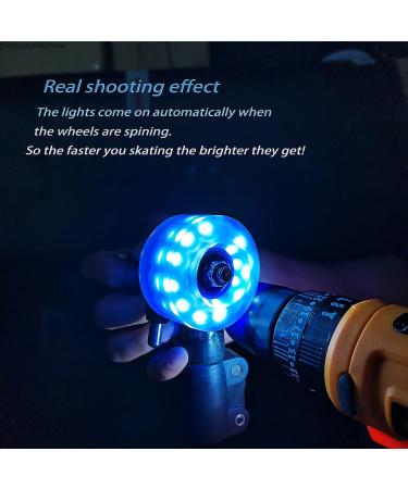 Nezylaf 4 Pack Light up Roller Skate Wheels 32x58mm 78A with Bearings - Indoor/Outdoor Skating & Skateboard Accessories - Buy Online on GoSupps.com