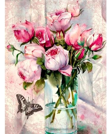 Vintage Flower Theme Mulberry Rice Paper 8x10.5 inch - 6 Different Printed Images for Decoupage Crafts and Mixed Media Art - Buy Online on GoSupps.com
