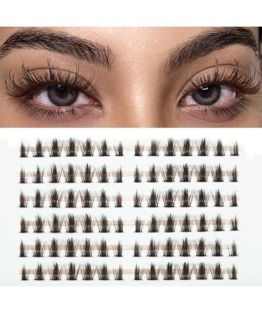 Shop Lankiz Manga Cluster Eyelashes - Brown Individual Lashes for DIY Eyelash Extensions | Natural Manga-Style Fake Lashes - Buy Online on GoSupps.com