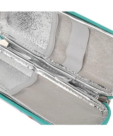 Portable Insulin Cooler Case - Marble Green EVA Insulated Pen Bag for Diabetic Supplies - Buy Online on GoSupps.com