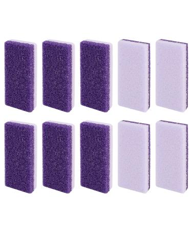 Bubuyun 10PCS Foot Pumice Stone for Feet Callus Remover Stone Pumice Stone for Hard Skin Double Sided Pumice Stone for Feet and Body(12 5 2.5cm Purple)