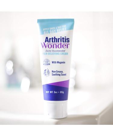 Arthritis Wonder Pain Relief Cream 4 oz Arthritis Pain Relief Cream for Hand Knee Foot and Wrist Joints Fast-Acting Deep Penetrating Non-Greasy Formula with Natural Wogonin - 2 Pack - Buy Online on GoSupps.com