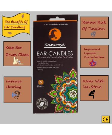 10x Ear Candles for Blocked Ears Hopi Wax Remover + 5 Protective Discs - Aromatherapy 5 Scents - CE Medical Grade - Double Disc Wax Filter - Mixed Variety - Buy Online on GoSupps.com